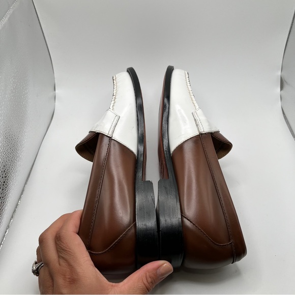 NWOB G.H. BASS & CO. Logan Colorblock Penny Loafer In Whiskey/White size8.5 1083 - Picture 10 of 13